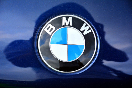 PASIG, PH - MAY 13 - BMW emblem at Hot Import Nights car show on May 13, 2018 in Pasig, Philippines.
