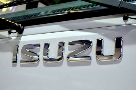 PASAY, PH - JULY 15 - Isuzu emblem at Philauto bus and truck show on July 14, 2020 in Pasay, Philippines.のeditorial素材