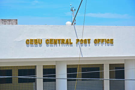 CEBU, PH - JUNE 17 - Cebu central post office facade on June 17, 2017 in Cebu, Philippines.のeditorial素材