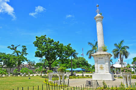 CEBU, PH - JUNE 17 - Plaza Independencia Miguel Lopez de Legazpi monument on June 17, 2017 in Cebu, Philippines. Plaza Independencia symbolizes independence and freedom from all the conquerors that tried to take over Cebu.のeditorial素材