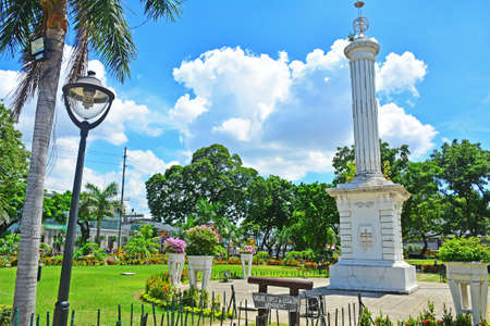 CEBU, PH - JUNE 17 - Plaza Independencia Miguel Lopez de Legazpi monument on June 17, 2017 in Cebu, Philippines. Plaza Independencia symbolizes independence and freedom from all the conquerors that tried to take over Cebu.のeditorial素材