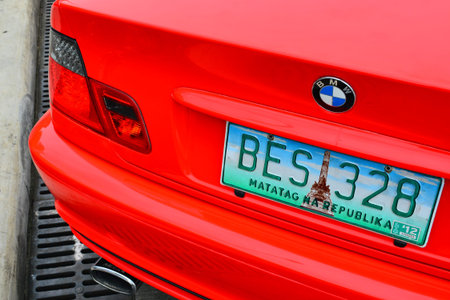 MARIKINA, PH - AUGUST 28 - BMW red car at Royals Auto Moto Show on August 28, 2018 in Marikina, Philippines.