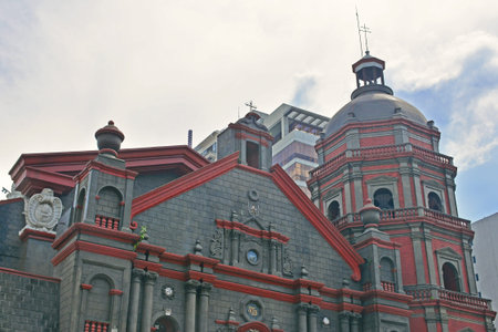 MANILA, PH - OCT 7 - Binondo Church facade on October 7, 2017 in Manila, Philippines.のeditorial素材