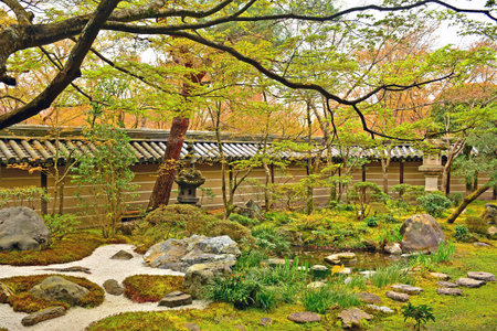 KYOTO, JP - APRIL 10 - Eikando Zenrinji trees on April 10, 2017 in Kyoto, Japan. Eikando formally...