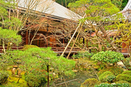 KYOTO, JP - APRIL 10 - Eikando Zenrinji trees on April 10, 2017 in Kyoto, Japan. Eikando formally...