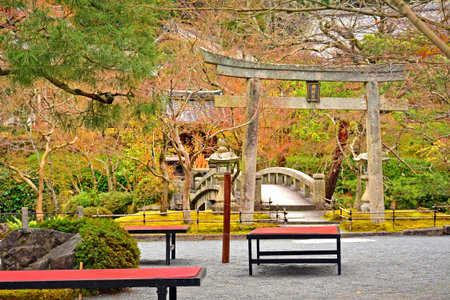 KYOTO, JP - APRIL 10 - Eikando Zenrinji waiting area on April 10, 2017 in Kyoto, Japan. Eikando...