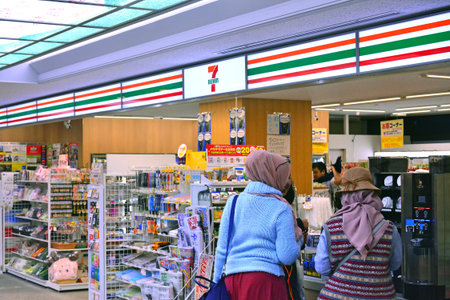 NARA, JP - APRIL 9 - 7 Eleven convenience store on April 9, 2017 in Nara, Japan.