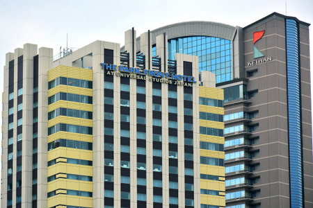 OSAKA, JP - APRIL 7 - The park front hotel at Universal Studios Japan on April 7, 2017 in Osaka,...