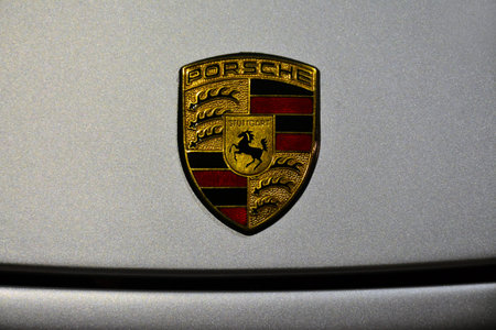 PASAY, PH - MAY 19 - Porsche 996 emblem at Trans Sport Show on May 19, 2018 in Pasay, Philippines.
