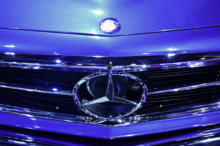 PASAY, PH - MAY 19 - Mercedes Benz 250 sl emblem at Trans Sport Show on May 19, 2018 in Pasay,...