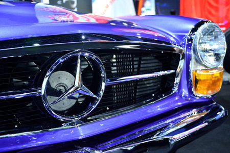 PASAY, PH - MAY 19 - Mercedes Benz 250 sl emblem at Trans Sport Show on May 19, 2018 in Pasay,...