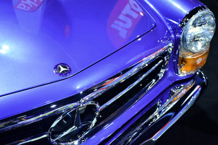 PASAY, PH - MAY 19 - Mercedes Benz 250 sl emblem at Trans Sport Show on May 19, 2018 in Pasay,...