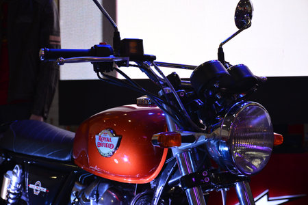 PASIG, PH - MARCH 9 -Â Royal Enfield interceptor motorcycle at Ride Ph motorcycle show on March 9,...
