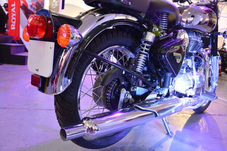 PASIG, PH - MARCH 9 -Â Royal Enfield classic 500 motorcycle at Ride Ph motorcycle show on March 9,...