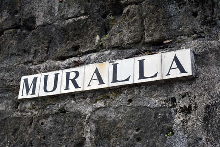 MANILA, PH - NOVEMBER 10 - Muralla street sign on November 10, 2018 in Manila, Philippines.のeditorial素材