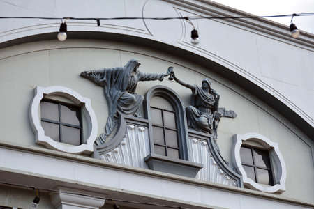 MANILA, PH - NOVEMBER 10 - Colegio de San Juan Letran Saint Vincent Ferrer building facade on November 10, 2018 in Manila, Philippines.のeditorial素材