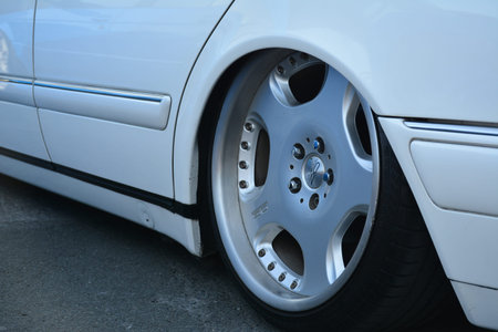 PASIG, PH - NOV 17 - Mercedes Benz E230 at Vapin wheels car show on November 17, 2018 in Pasig,...