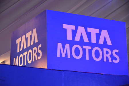 PASAY, PH - OCT 27 - Tata motors sign at Philippine International Motor Show on October 27, 2018 in...
