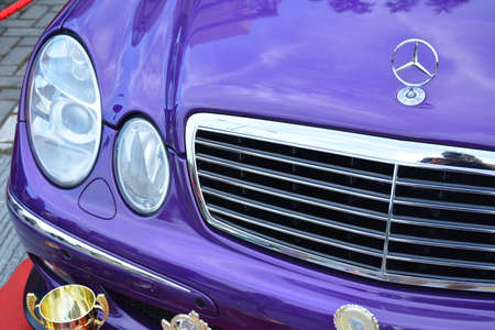 QUEZON CITY, PH - APR 13 - Mercedes Benz e200 bug eye at Rev up car show on April 13, 2019 in Quezon City, Philippines.のeditorial素材