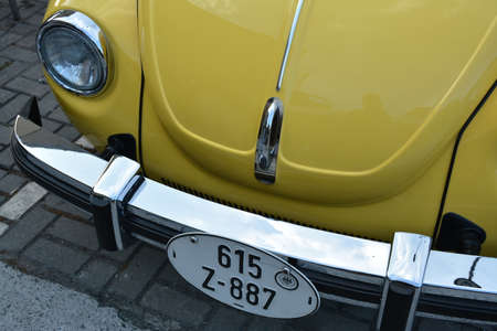 QUEZON CITY, PH - APR 13 - Volkswagen beetle convertible at Rev up car show on April 13, 2019 in Quezon City, Philippines.のeditorial素材