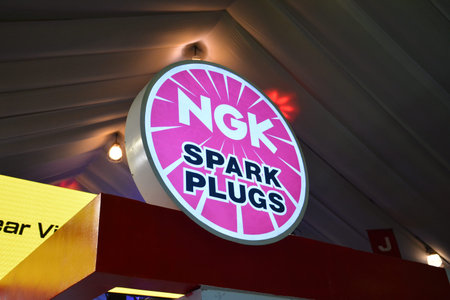 PASAY, PH - APR 7 - NGK spark plugs sign at Manila International Auto Show on April 7, 2019 in...