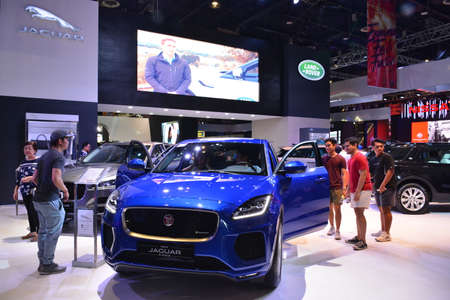 PASAY, PH - APR 7 - Jaguar e pace suv at Manila International Auto Show on April 7, 2019 in Pasay, Philippines.のeditorial素材