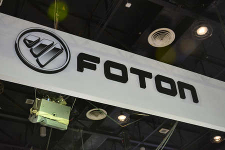 PASAY, PH - APR 7 - Foton sign at Manila International Auto Show on April 7, 2019 in Pasay, Philippines.のeditorial素材