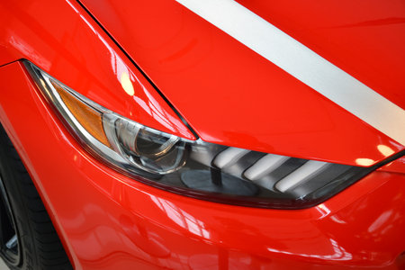 PASAY, PH - NOV 30 - Ford mustang light at Manila Auto Salon car show on November 30, 2018 in Pasay,...