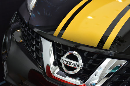 PASAY, PH - NOV 30 - Nissan juke emblem at Manila Auto Salon car show on November 30, 2018 in Pasay,...
