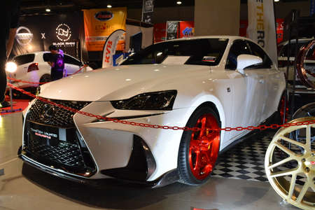 PASAY, PH - NOV 30 - Lexus IS 350 f sport at Manila Auto Salon car show on November 30, 2018 in Pasay, Philippines.のeditorial素材