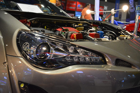 PASAY, PH - NOV 30 - Toyota 86 headlight at Manila Auto Salon car show on November 30, 2018 in...
