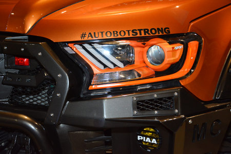 PASAY, PH - NOV 30 - Ford ranger pick up headlight at Manila Auto Salon car show on November 30,...
