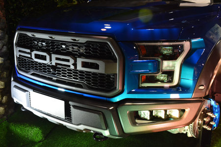 PASAY, PH - NOV 30 - Ford raptor pick up at Manila Auto Salon car show on November 30, 2018 in...