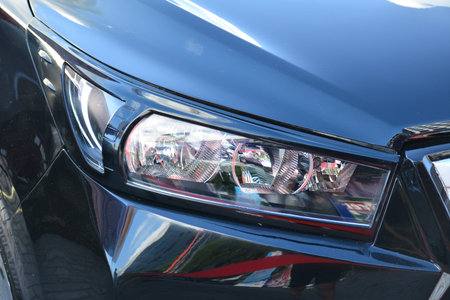 PASAY, PH - DEC 8 - Toyota Innova headlight at Bumper to Bumper car show on December 8, 2018 in...