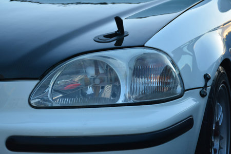 PASAY, PH - DEC 8 - Honda civic headlight at Bumper to Bumper car show on December 8, 2018 in Pasay,...