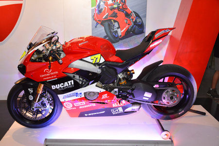 PASAY, PH - MAR 24 - Ducati panigale v4 r motorcycle at Inside Racing Motor Bike Festival and Trade...
