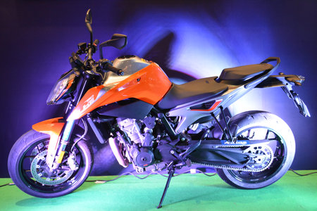 PASAY, PH - MAR 24 - ktm duke 790 motorcycle at Inside Racing Motor Bike Festival and Trade Show on...