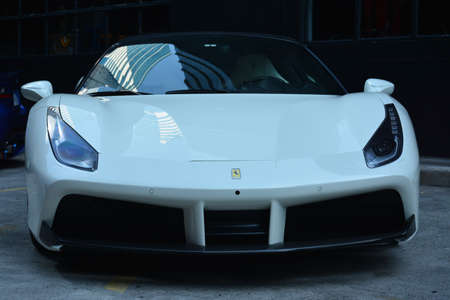 TAGUIG, PH - JULY 13 - Ferrari supercar on July 13, 2019 in Bonifacio Global City, Taguig, Philippines.のeditorial素材