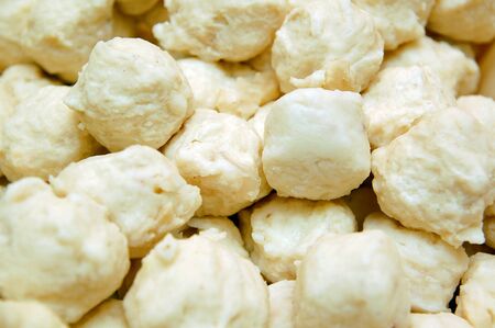 Squid ball ingredients for hot pot soup mixの写真素材