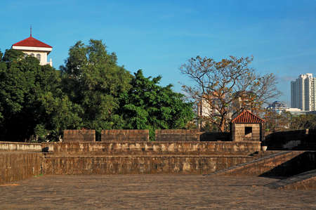 MANILA, PH - FEB 16 - Guard post and wall barrier defense at Intramuros on February 16, 2013 in Manila, Philippines.のeditorial素材
