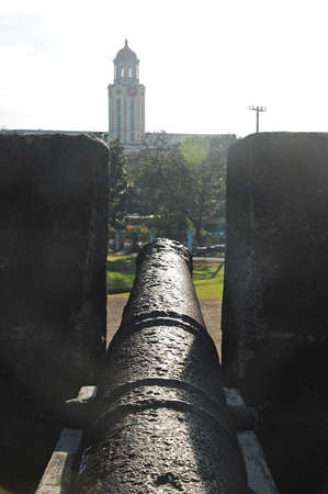 MANILA, PH - FEB 16 - War cannon display at Intramuros on February 16, 2013 in Manila, Philippines.のeditorial素材