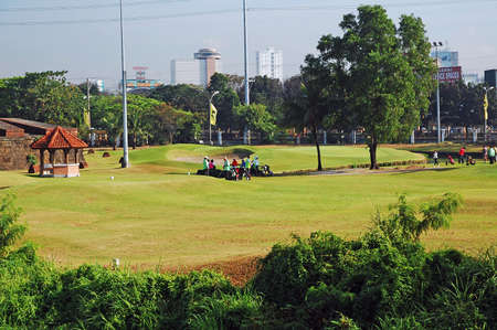 MANILA, PH - FEB 16 - Golf course at Intramuros on February 16, 2013 in Manila, Philippines.のeditorial素材