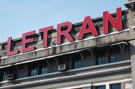 MANILA, PH - FEB 16 - San Juan de Letran college sign at Intramuros on February 16, 2013 in Manila, Philippines.のeditorial素材