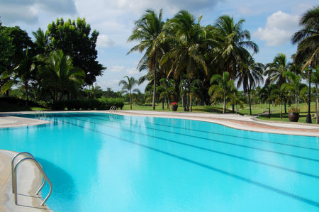 BATANGAS, PH - JUNE 5 - Swimming pool at Mount Malarayat on June 5, 2010 in Lipa, Batangas,...
