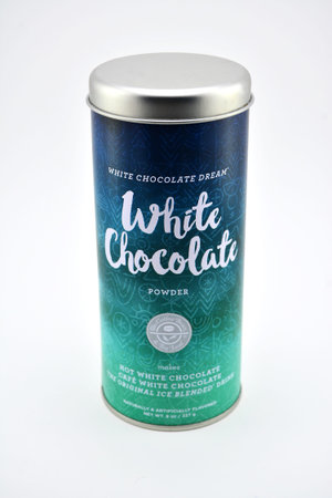 MANILA, PH - JULY 10 - The coffee bean and tea leaf white chocolate powder on July 10, 2020 in...