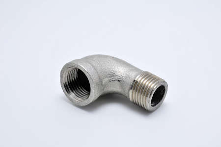 Metal pipe fitting use for water pipe connectionの写真素材