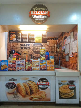 MANILA, PH - NOV 13 - Famous Belgian waffles space on November 13, 2018 in Manila, Philippines.のeditorial素材