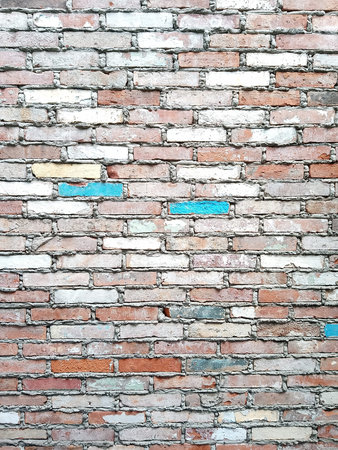 Brown brick wall background pattern use for wall barrier in house
