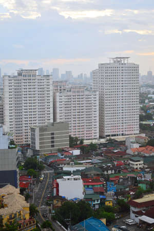 QUEZON CITY, PH - JULY 29 - Quezon city daytime overview on July 29, 2018 in Quezon City, Philippinesのeditorial素材