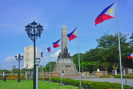 MANILA, PH - SEPT 8 - Jose Rizal statue monument at Rizal park on September 8, 2018 in Manila, Philippines.のeditorial素材